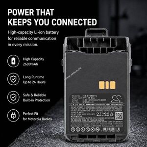 Helyettesítő adóvevő akku Motorola DP3000e PMNN4440 2600mAh 19.24Wh 1db/csomag 7.4V kép