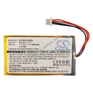 Helyettesítő gps akku Insignia NS-NCV43 653453(125) 1300mAh 4.81Wh 3.7V kép
