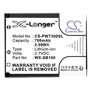 Helyettesítő vezeték nélküli akku Panasonic Attune II HD3 WX-SB100 700mAh 2.59Wh 3.7V kép