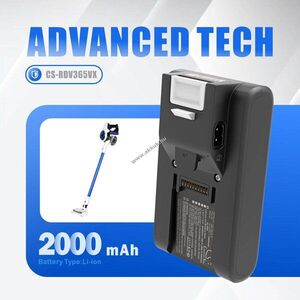 Helyettesítő porszívó akku Redmond RV-UR365 INR18650-5 2000mAh 36Wh Li-ion 18V kép