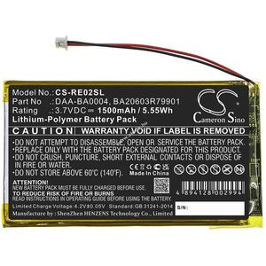 Helyettesítő médialejátszó akku Creative Nomad Jukebox ZenTouch DAA-BA0004 1500mAh 5.55Wh Li-ion kép