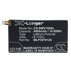 Helyettesítő táblagép akku Verizon Ellipsis QMV7A MLP3970125 4000mAh 14.8Wh 3.7V kép