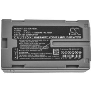 Helyettesítő mérőműszer akku Sokkia Topcon ES BDC72 5500mAh 40.7Wh 7.4V kép