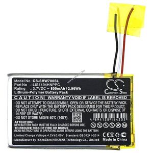 Helyettesítő vezeték nélküli akku Sony MDR-HW700DS LIS1494HNPPC 800mAh 2.96Wh 3.7V kép