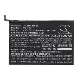 Helyettesítő táblagép akku Samsung Galaxy Tab A9+ 5G 11 WT-S-W11 6800mAh 26.18Wh 3.85V kép