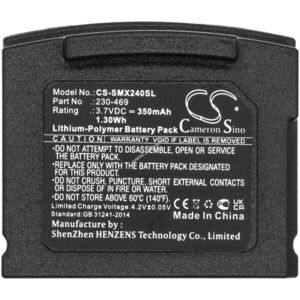 Helyettesítő vezeték nélküli akku sztereóMAN Unisar DH900 350mAh 1.3Wh 3.7V kép