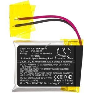 Helyettesítő zseblámpa akku Shark PL552025 190mAh 0, 7Wh 3.7V kép