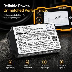 Helyettesítő mérőműszer akku Waygate GE DMS Go+ GEIT1255323 3900mAh 28.86Wh 7.4V kép