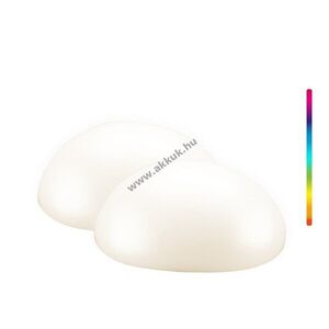 Goobay 2db/csomag LED napelemes dekor kő, félgömb 24cm M RGBW kültéri 10lm 3, 7V 600mAh IP44 kép
