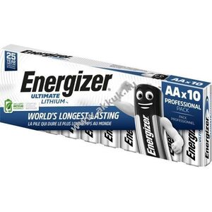 Energizer Ultimate Lithium elem AA Mignon ceruza L91 FR6 LR6 1, 5V 10db/csomag kép