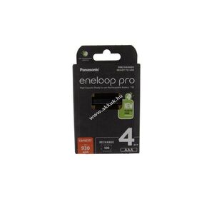 Panasonic eneloop Pro Micro típus BK-4HCDE/4BE akku 1, 2V 0, 9Ah 4db csomag NiMH kép