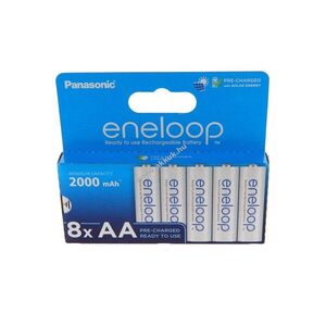 Panasonic eneloop BK-3MCDE/8HH AA Mignon ceruza akku 1, 2V 2000mAh 8db/csomag NiMH kép