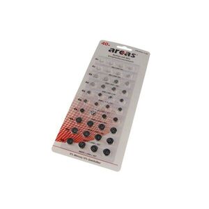 Arcas alkáli gombelem készlet 40db/csomag 8xLR621 8xLR41 8xLR626 4xLR754 4xLR43 8xLR44 kép
