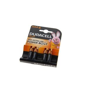 Duracell Plus Power Boost LR03 MN2400 AAA (mikro) elem 1, 5V 4db/csomag alkáli kép