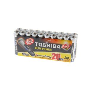 TOSHIBA High Power Micro LR03 AAA elem 1, 5V 20db/csomag alkáli kép