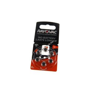 Rayovac V13 hallókészülék elem 1, 40V 6db/csomag cink-levegő kép