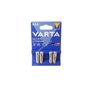 Varta Ultra Lithium 6103 AAA (mikro) 1, 5V 1, 1Ah lítium elem kép