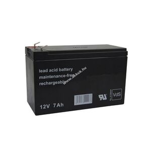 Helyettesítő akku CP1270 12V 7Ah VDS 4, 8mm Faston 151x65x94mm 2, 25kg Ólom kép