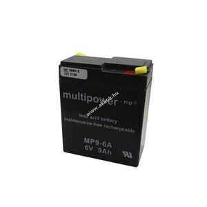 Multipower MP9-6A 6V 9Ah ólomakku kép