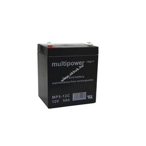 Multipower MP5-12C MPC5-12 akku 12V 5Ah ólomsavas kép