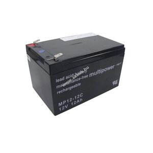 Multipower MP12-12C MPC12-12 akku 12V 12Ah ólom-savas kép