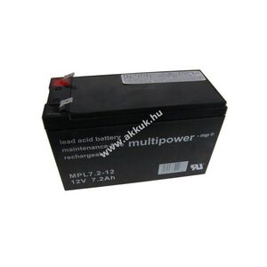 Multipower MPL7, 2-12 10 éves típus 12V 7, 2Ah ólomakku kép