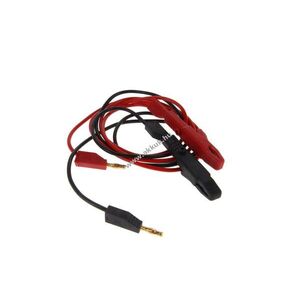 Adapterkábel krokodilcsipeszekkel 4mm biztonsági csatlakozóval kép
