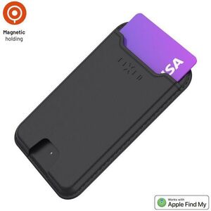 FIXED MagWallet Find My vezeték nélküli töltéstámogatással, fekete kép
