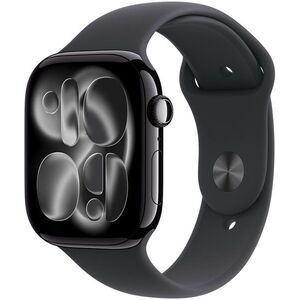 Apple Watch Series 11 Cellular 42mm Kozmoszfekete alumínium tok Fekete sportszíjjal - M/L kép