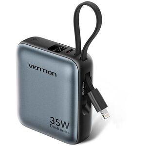 Vention Mini Power Bank (USB-C + USB-C/Lightning) with Built-in USB-C and Lightning Cables kép