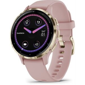 Garmin Venu 3S rózsa krémarany, szilikon szíjjal kép