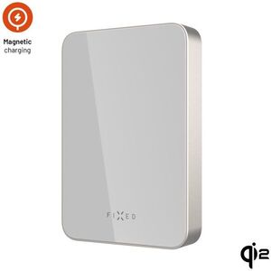 FIXED MagZen 10 Crystal UltraSlim powerbank vezeték nélküli Qi2 és MagSafe töltéssel, 10 000 mAh, titán kép