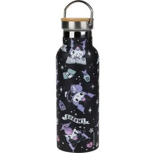 Baagl thermo kulacs bambusz kupakkal - Kuromi Fortune Dream, 500 ml kép
