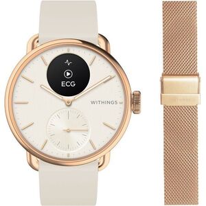 Withings ScanWatch 2, 42 mm, rózsa arany, milánói szíjjal kép