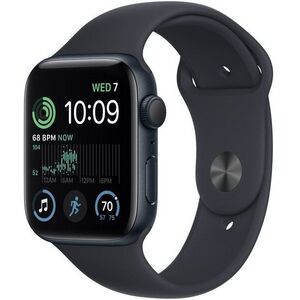 Apple Watch SE (2022) 44mm - éjfekete alumínium tok, éjfekete sport szíj kép