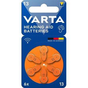VARTA Hearing Aid Battery Hallókészülék-elem 13 6 db kép