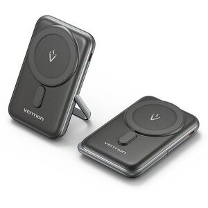 Vention 10000mAh Magnetic Wireless Power Bank (USB-C + Wireless) 20W Black kép