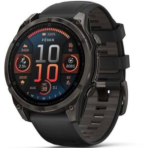 Garmin Fenix 8 47mm AMOLED Sapphire karbonszürke DLC titanium kép