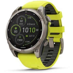 Garmin Fenix 8 47mm Sapphire Solar Titanium neonsárga kép