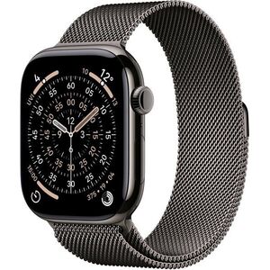 Apple Watch Series 11 Cellular 46mm Palaszürke titán tok Palaszürke milánói szíjjal - M/L kép