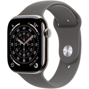 Apple Watch Series 11 Cellular 46mm Natúr titán tok Kőszürke sportszíjjal - M/L kép