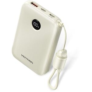 Vention 10000mAh Power Bank (USB-C + USB-C/USB-C/USB-A) 22.5W Beige kép