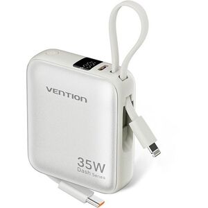 Vention Mini Power Bank (USB-C + USB-C/Lightning) with Built-in USB-C and Lightning Cables kép