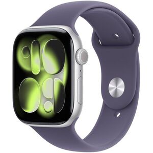 Apple Watch Series 11 46mm Ezüst alumínium tok Ködös lila sportszíjjal - M/L kép