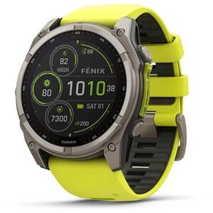 Garmin Fenix 8 51mm Solar Sapphire Titanium neonsárga kép