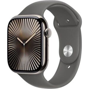 Apple Watch Series 11 Cellular 42mm Natúr titán tok Kőszürke sportszíjjal - M/L kép