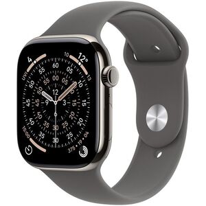Apple Watch Series 11 Cellular 46mm Natúr titán tok Kőszürke sportszíjjal - S/M kép