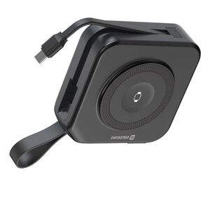 SWISSTEN All-in-One Pro, cserélhető csatlakozókkal, 10000 mAh, 20 W, fekete kép