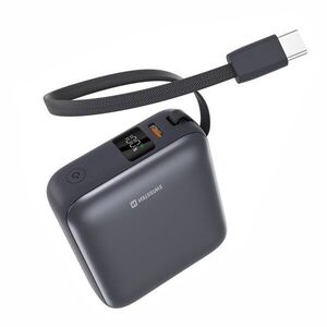 Swissten Power Bank Space 10.000mAh, 35W integrált USB-C kábellel Ezüst kép
