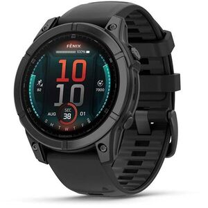 Garmin Fenix E 47mm sötétszürke acél, fekete szilikon szíj kép
